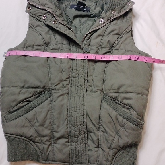 Calvin Klein Jeans dark green women's small sized sleeveless winter vest - Picture 14 of 14